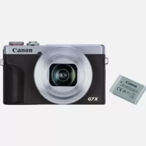 Image of Canon PowerShot G7 X Mark III Compact Camera, Silver + Spare Battery - Compact Digital Camera