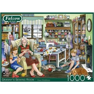 Image of Jumbo Falcon de luxe - Granny's Sewing Room Jigsaw Puzzle - 1000 Pieces