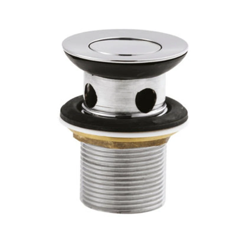 Image of Balterley Round Stainless Steel Flip Top Basin Waste Chrome Silver