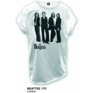 Image of The Beatles White Beatles 1969 Ladies Oversized Tee Siz