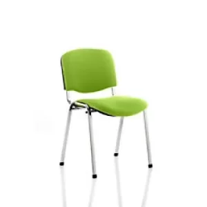 Image of Dynamic Stacking Chair Fabric ISO Seat Myrrh Green Pack of 4 Without Arms