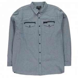 Image of Firetrap Italica Long Sleeve Shirt Mens - Blue