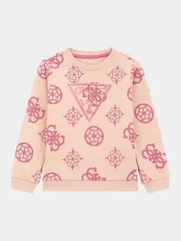 Image of Guess All Over 4G Peony Logo Sweatshirt