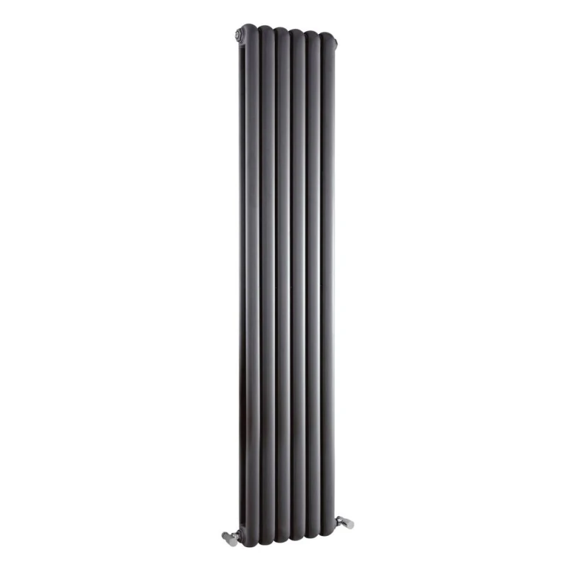 Image of Balterley Vertical Double Panel Radiator 3713 BTU Anthracite 1800 x 383mm Grey