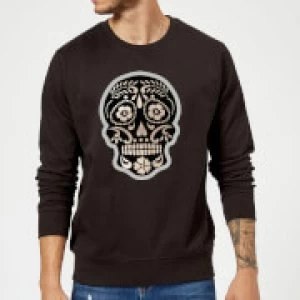 Image of Day Of The Dead Skull Sweatshirt - Black - 5XL