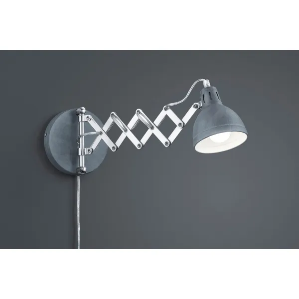 Image of Scissor Modern Dome Wall Lamp concrete look