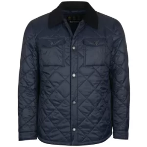 Image of Barbour Mens Shirt Quilted Jacket Navy Small
