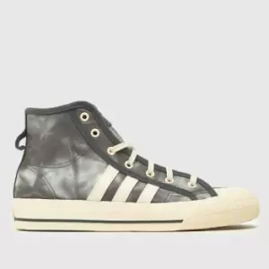 Image of Adidas Light Grey Nizza Hi Youth Trainers