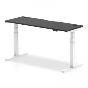 Image of Air Black Series 1600 x 600mm Height Adjustable Desk Black Top with