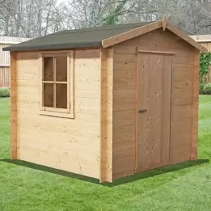 Image of Shire Danbury 2.8m x 2.7m Log Cabin Shed (19mm)