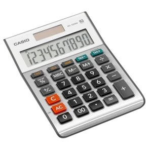 Image of Casio MS100BM-S 10 Digit Desk Calculator with Tax Calculations