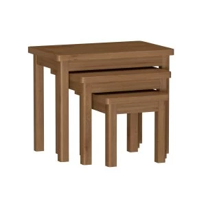 Image of Rosewell Natural Oak Nest of 3 Tables