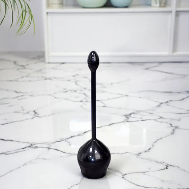 Image of Showerdrape Hatch Collection Black Toilet Brush & Holder Black