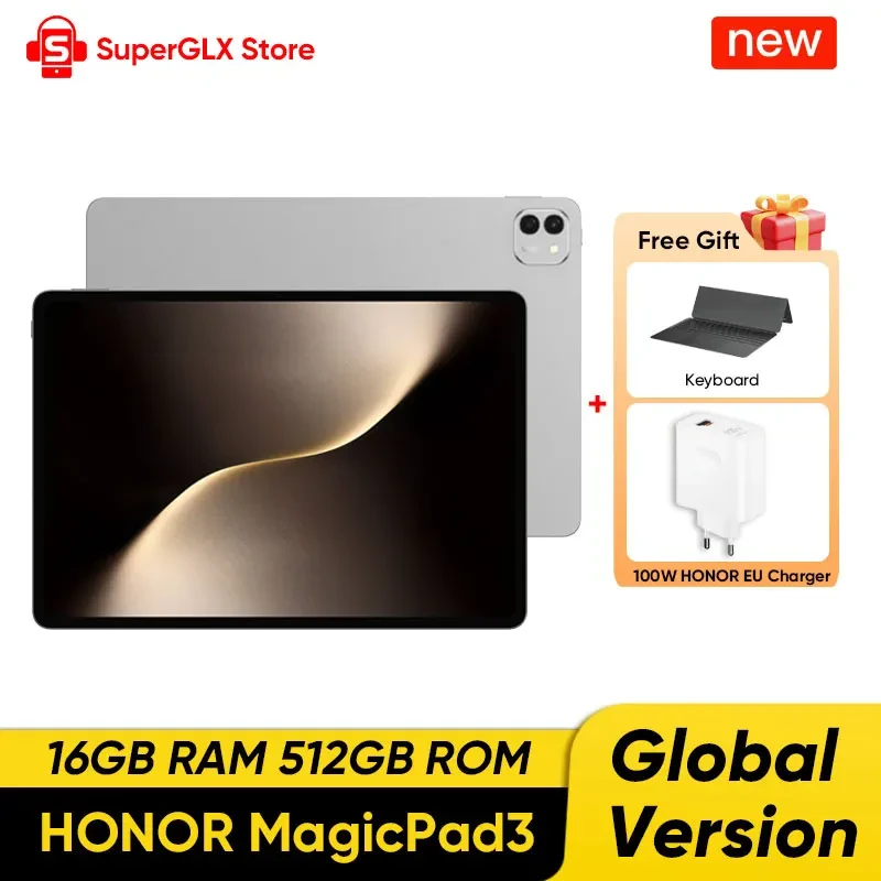 Image of Honor Honor MagicPad3 Snapdragon 512GB 33.8cm (13.3") 16GB WiFi 7 (802.11be) Android 15 Grey 5301AQJK