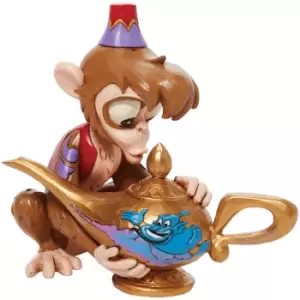 Image of Disney Traditions Aladdin - Abu with Genie Lamp Figurine