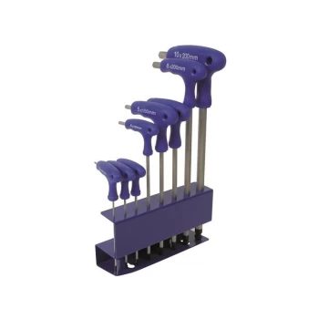 Image of Hex Key Set - T Handle/Ball End - 8 Piece - 3333 - Laser