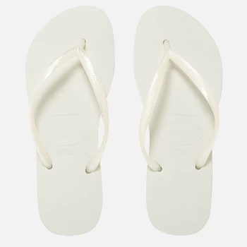Image of Havaianas Womens Slim Flips Flops - White - UK 8/9 - White