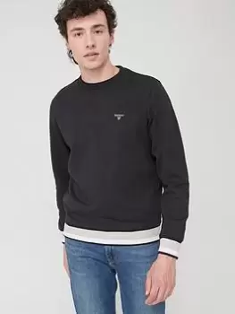 Image of Barbour Barbour Kirklington Crew Sweat, Black, Size L, Men