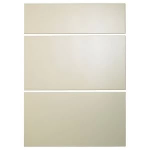 Image of IT Kitchens Santini Gloss Cream Slab Drawer front W500mm Set of 3