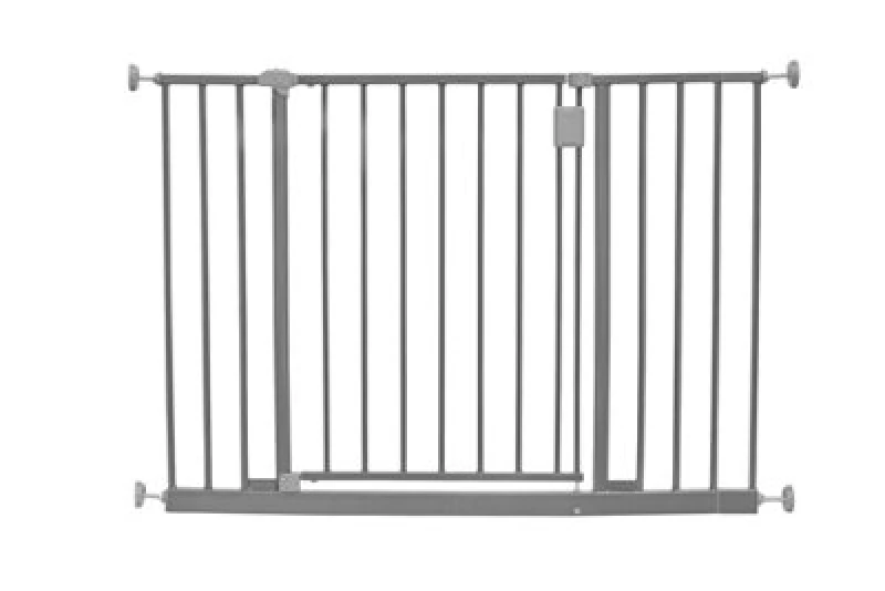 Image of Safetots Extra Wide Hallway Gate, 103Cm - 109Cm, Matt Grey, Pressure Fit Baby Gate For Hallways And Wide Spaces