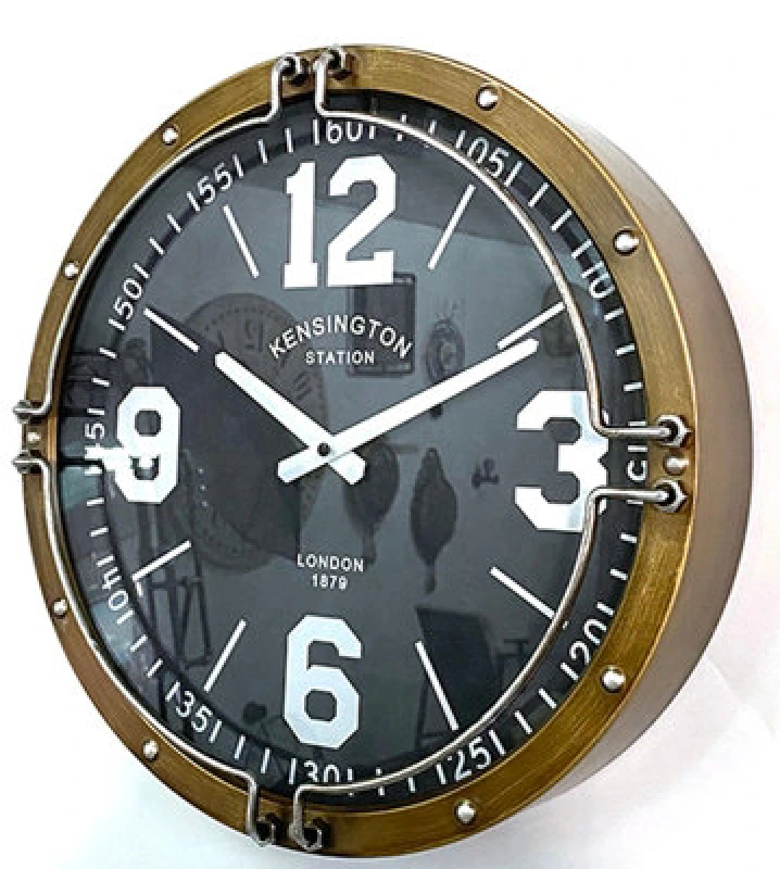 Image of MSL 40CM WALL CLOCK - Black Clock Face - Required 1 x AA Battery
