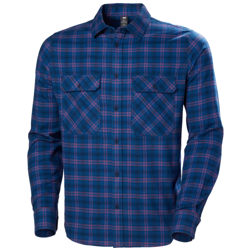 Image of Flannel shirt Helly Hansen Lokka Bleu Male S