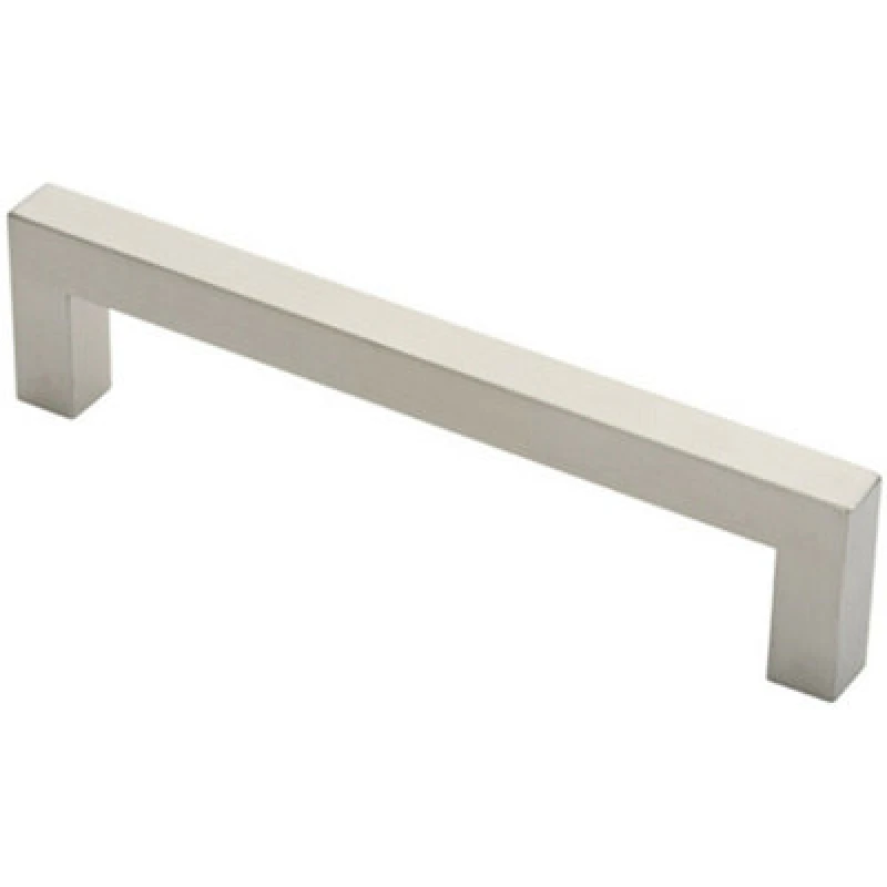 Image of Loops Square Mitred Door Pull Handle 244 x 19mm 225mm Fixing Centres Satin Steel Metallics unisex