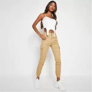 Image of I Saw It First Slim Fit Cargo Trousers - Neutral