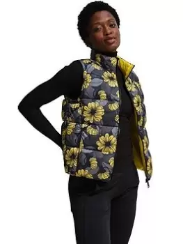 Image of Regatta X Orla Kiely Reversible Body Warmer - Grey/Yellow , Grey/Yellow, Size 18, Women