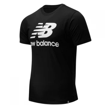 Image of New Balance Stack Logo T Shirt - Black