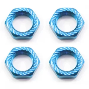 Image of Fastrax 17Mm X 1.0 Blue Serrated Wheel Nuts Fits Rc8 (4Pcs)