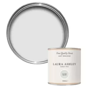 Image of Laura Ashley Silver White Matt Emulsion Paint, 100ml Tester Pot