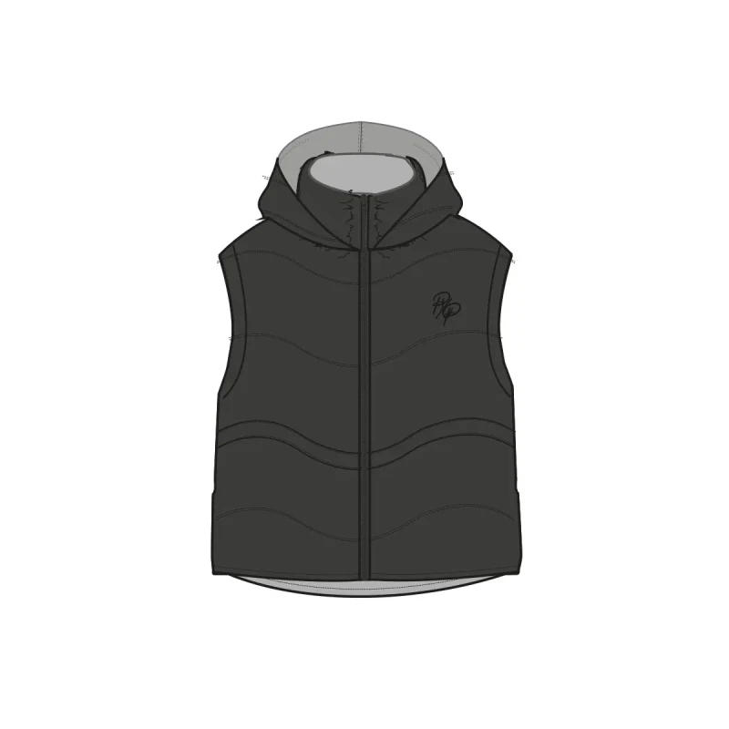 Image of Project X Paris Womens Project X Paris Hooded Puffer Vest Noir Female M