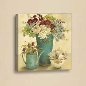 Image of TEK243 Blue Cream Green Decorative PU Leather Painting