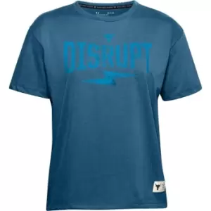 Image of Under Armour Project Rock Disrupt T Shirt Womens - Blue