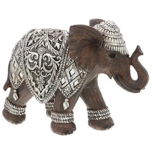 Image of Silver Iron Elephant XLarge Ornament