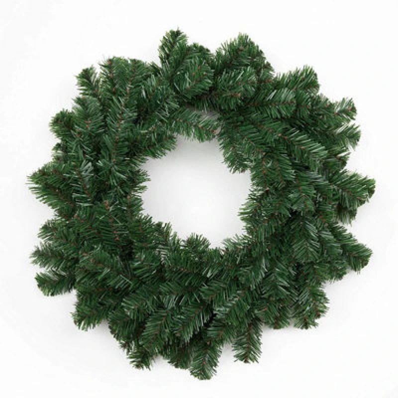 Image of Shatchi 55cm Alaskan Pine Green Christmas Wreath Green