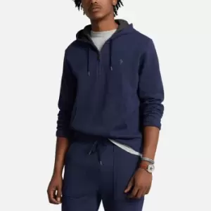 Image of Polo Ralph Lauren Cotton-Blend Half-Zip Hoodie - M