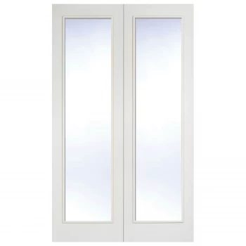 Image of Pattern 20 Internal Glazed Primed White 1 Lite Pair Doors - 1168 x 1981mm