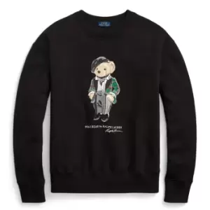 Image of Polo Ralph Lauren Polo Ralph Lauren Tux Bear Crew Neck Sweater Womens - Black