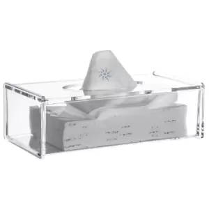 Image of Showerdrape Serene Rectangular Tissue Box - Clear