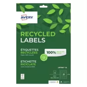Image of Avery LR7160-15 printer label White Self-adhesive printer label
