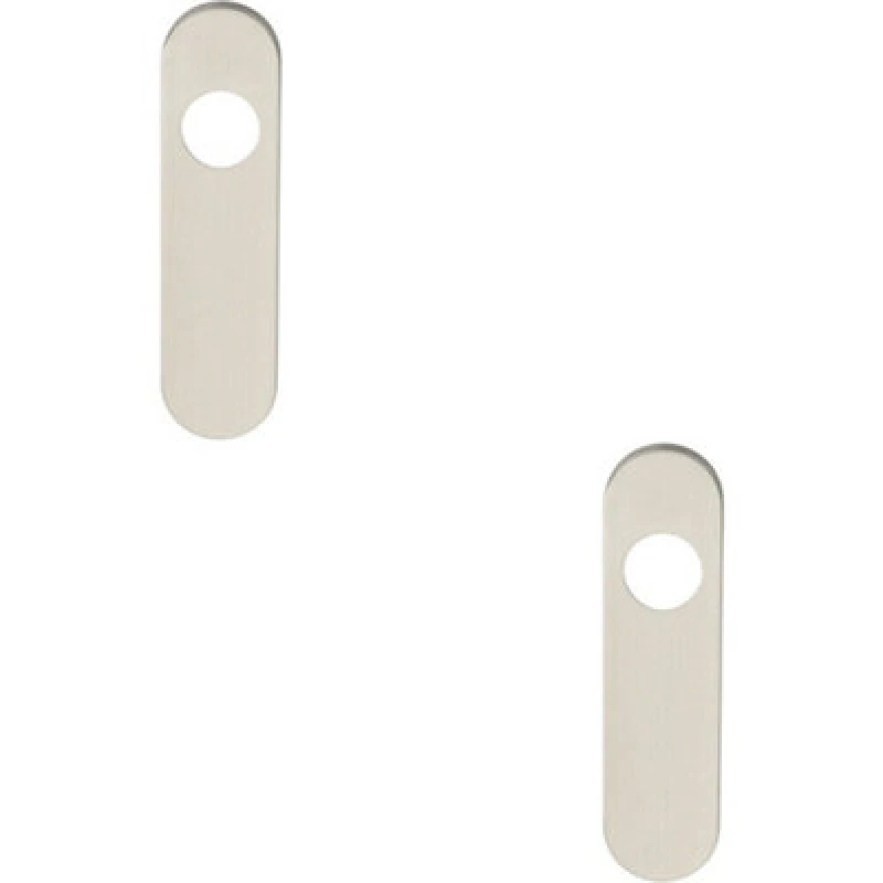 Image of Loops 2x PAIR Radius Lock Latch Plate Cover 170 x 45 x 8mm Satin Stainless Steel Metallics unisex