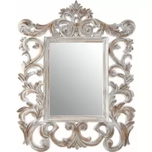 Image of Premier Housewares - Antique Grey Fleur-De-Lis Wall Mirror