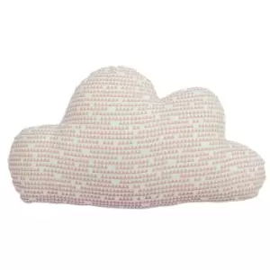 Image of Little Furn. Printed Cloud Pre-filled Cushion Cotton Pink