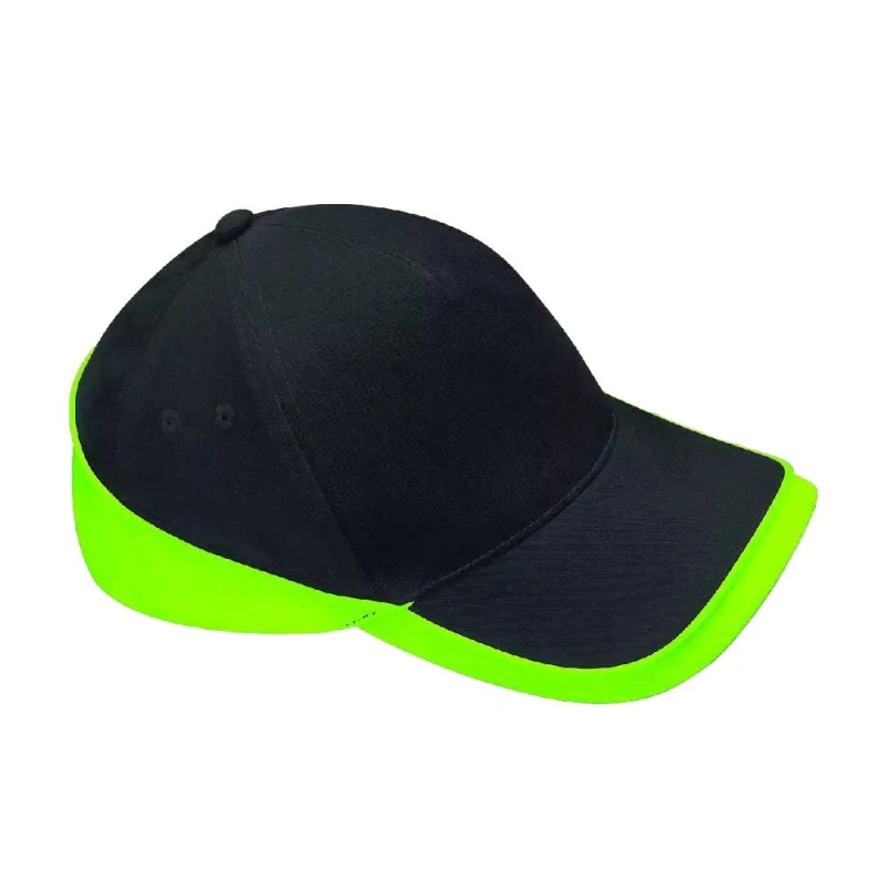 Image of Beechfield Beechfield Men Teamwear Competition Cap in Jet Black Jet Black One Size Male 5063425297566