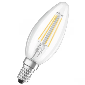 Image of Osram LV330511 LED 40W Filament Clear Glass Candle SES Bulb - 2 Pack