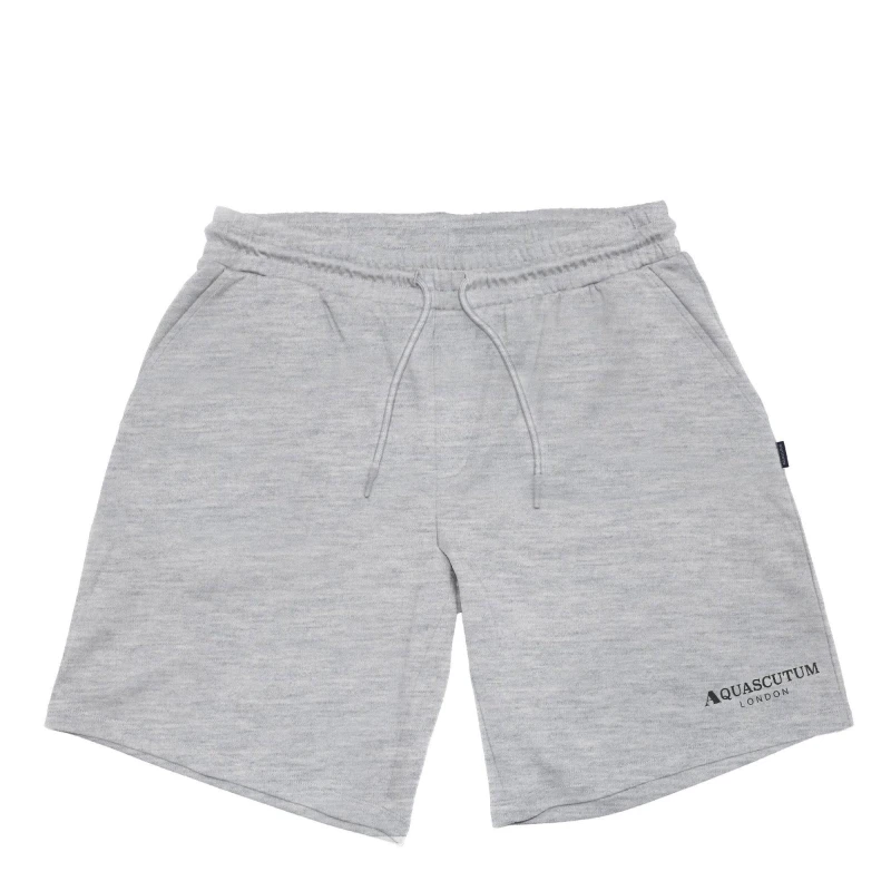 Image of Aquascutum Mens Fleece Jogger Shorts Fleece Shorts Small Grey 47099102350