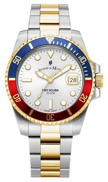 Image of Jacques Du Manoir JWG02704 Pro Scuba (40mm) Silver Dial / Watch