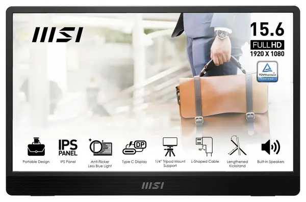 Image of MSI Pro MP161 E2 15.6" 60Hz FHD Portable Monitor